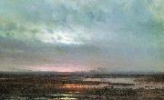 Alexei Savrasov Sundown over a marsh, oil on canvas